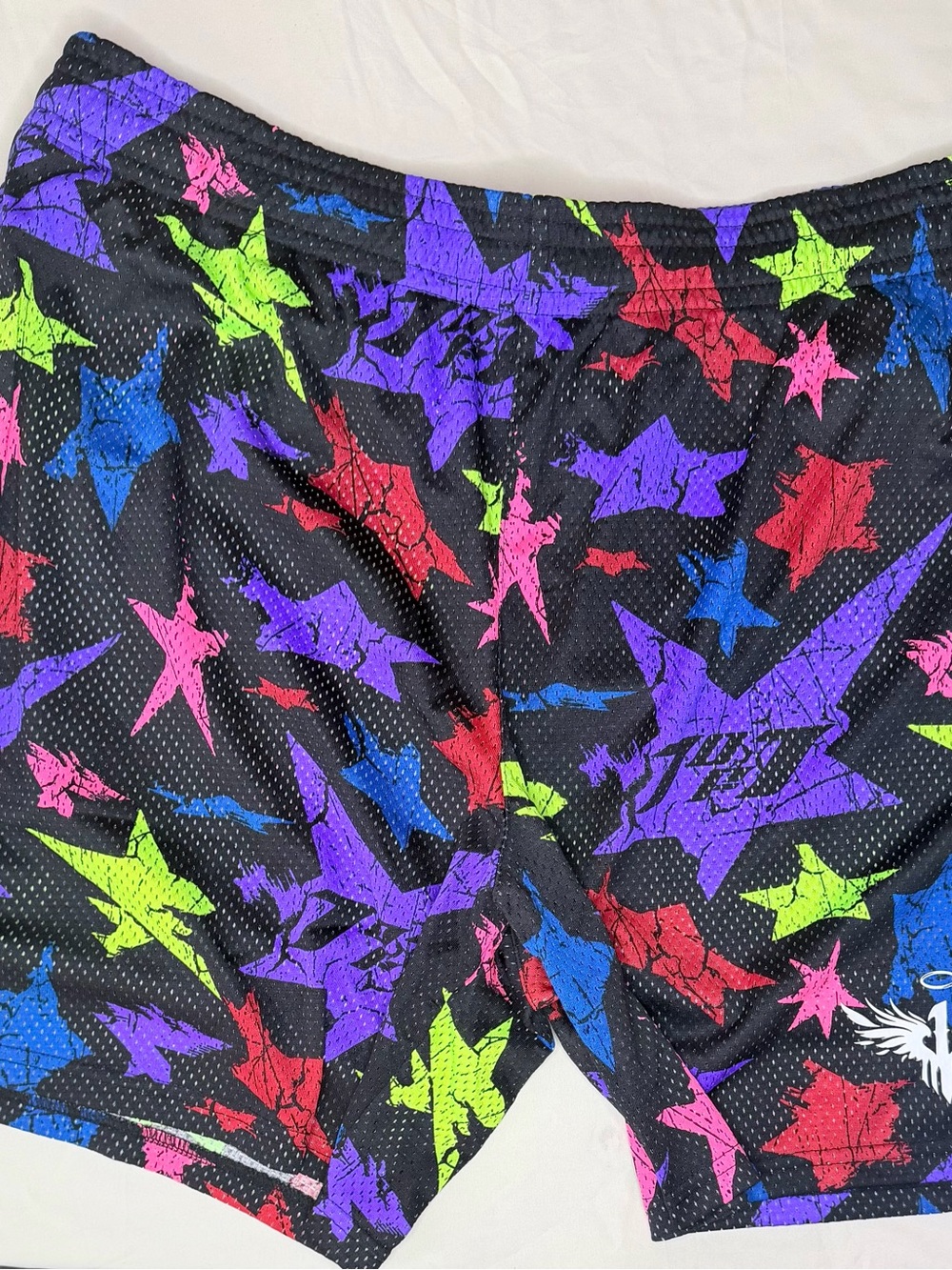 Puma Black Shorts with Neon Star Print